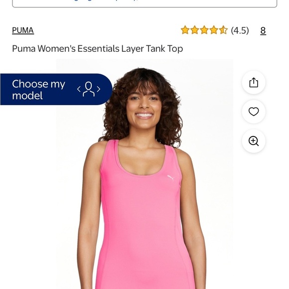 Puma Pink Fitted Tank Top - Picture 5 of 6